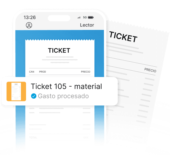 App de Quipu escaneando un ticket para registrarlo como gasto